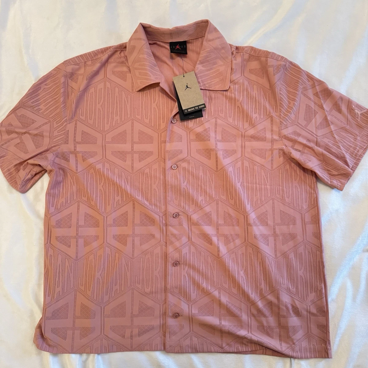 Jordan Short Sleeve Button-Up Casual Button-Down Shirts for Men