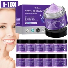 1-10x Dental Restoration Mineral Powder, Mineral Tooth Powder, Teeth Whitening