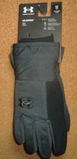 NWT Under Armour Men's Storm Fleece Gloves Black/Pitch Gray, Small 1356695