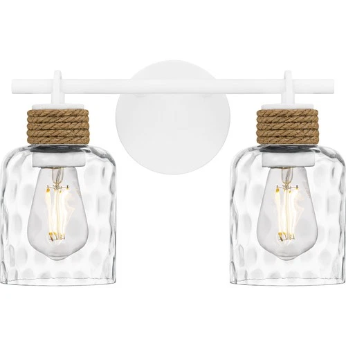 Quoizel BTC8614 Baltic 2 Light 15"W Vanity Light - White - Picture 1 of 11