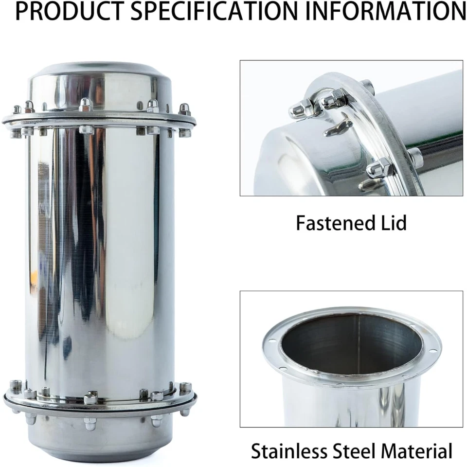 Time Capsule Container Anti Corrosion Waterproof Stainless Steel Capsule Gift - Image 4 of 4