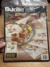 Bucilla Stamped Cross-Stitch Kit 41260 A Rose Is A Rose 16"x16" 4 Napkins NIP