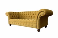 Chesterfield 3 Sitzer Designer Sofa Couch Polsterung Sofas Couches Stoff