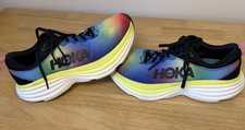 Hoka One One Bondi 8 1123202-BKML WOMAN'S 9 US Shoes Black Rainbow Sneakers