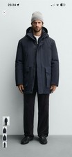 Zara Men’s Water Repellent Coat Size XL Nwt £119 
