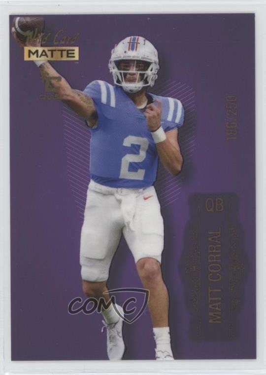 2022 Wild Card MATTE Chase Purple 186/250 Matt Corral #MB-83 Rookie RC 2t9