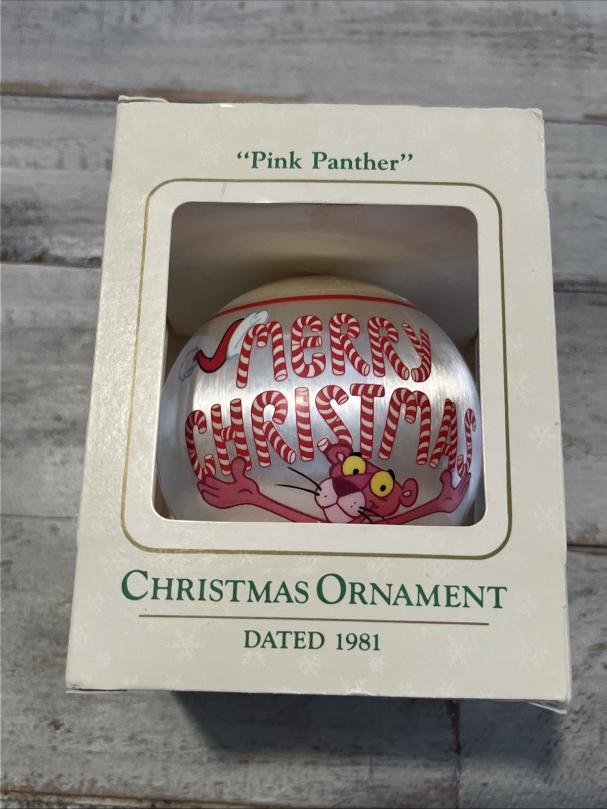 Ambassador 1981 Pink Panther Vintage Satin Ornament Collectible