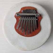 8 tones hand made Sansula Kalimba Buffalo's skin and Bamboo Thumb Piano Circle