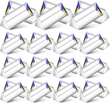 30 Packs Clear Triangular Prism 2.5 Inch Optical Glass Triple Prisms for Photo P