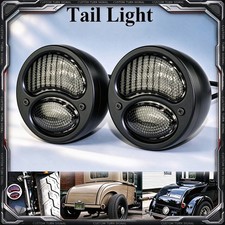 Black Led Custom Hot Rat Street Rod Tail Lights Wturn Signals For Hudson Model