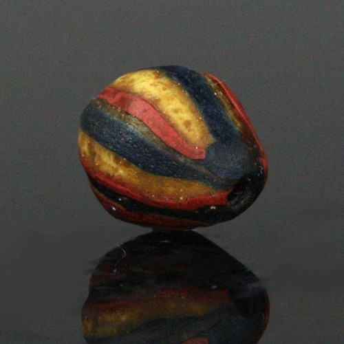 Ancient glass beads: genuine Medieval Byzantine / Islamic mosaic glass bead