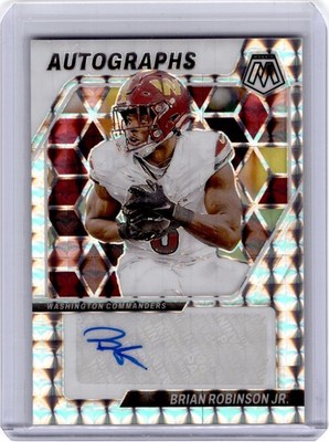 2024 Panini Mosaic #AM-BRJ Brian Robinson Jr. Autographs Mosaic