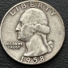 1958 D Washington Silver Quarter Dollar 25c