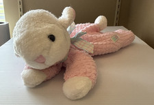 PINK Vintage EDEN Terry Weave FLOPPY PLUSH White LAMB / SHEEP Baby LOVEY PLUSH