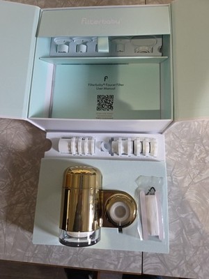 Open Box  Filterbaby Skincare Filter 2.0 Bathroom Sink Water Faucet Gold Tone