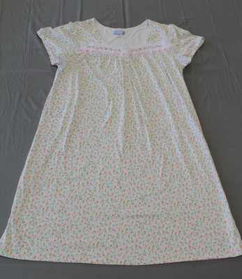 Celestial dreams Vintage Granny Pajamas Lounge Gown Size XL Floral Pink White