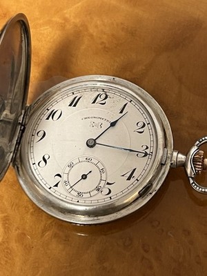Taschenuhr, Louis Ulysse Chopard (LUC), Niello Silber 800