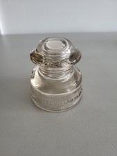 Vintage WHITALL TATUM NO 5 Glass Insulator Clear 17 Made In USA