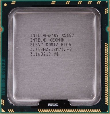 Lot of 2 Xeon X5687 3.6 GHz 12 MB Quad-Core Socket 1366 CPU Processor #zc