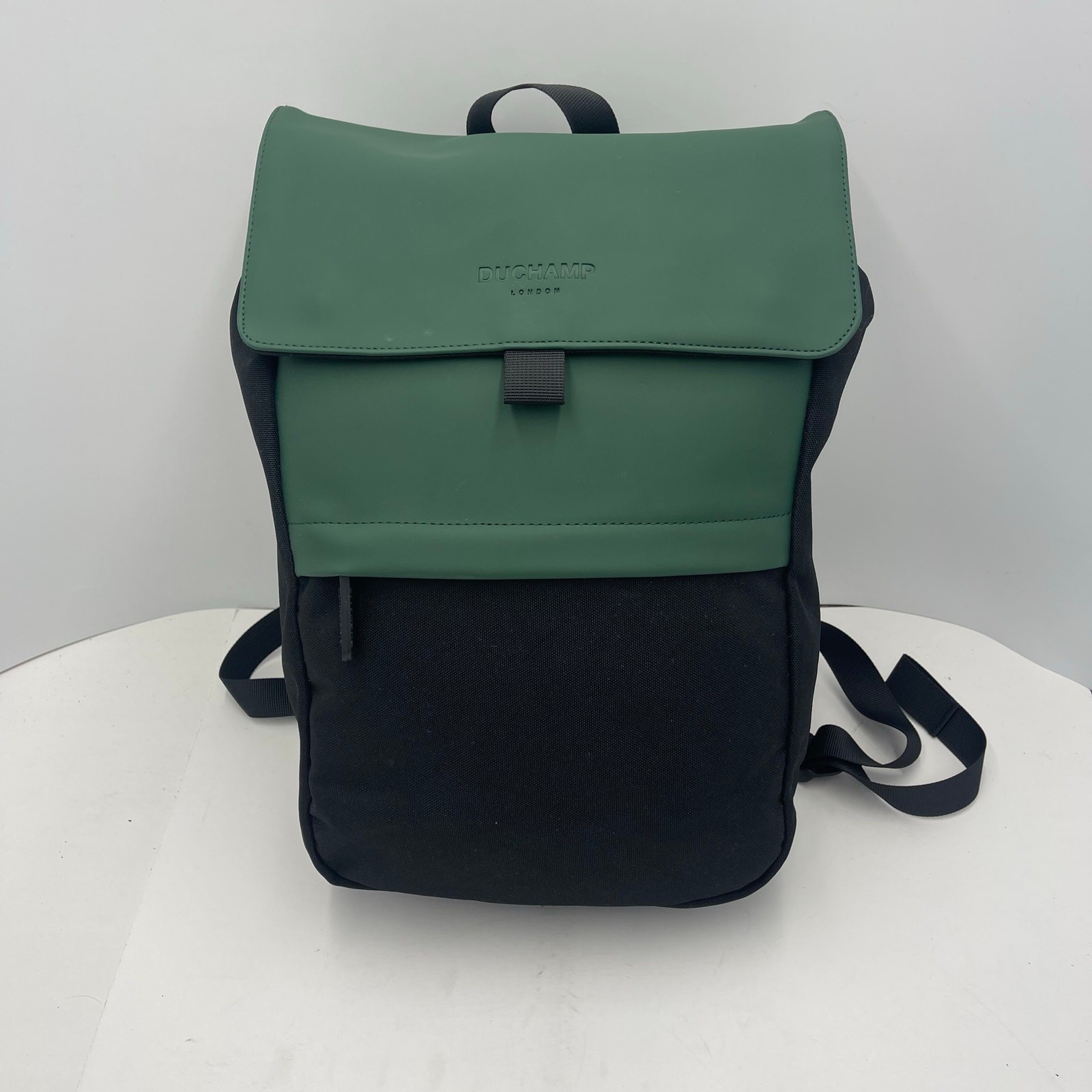 Duchamp London Rubberized Two-Tone Flap Green School Travel 