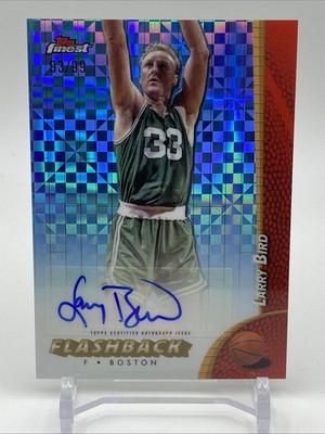 2024-25 Topps Finest Flashback Blue X-Fractor /99 Larry Bird #FBA-LB Auto HOF