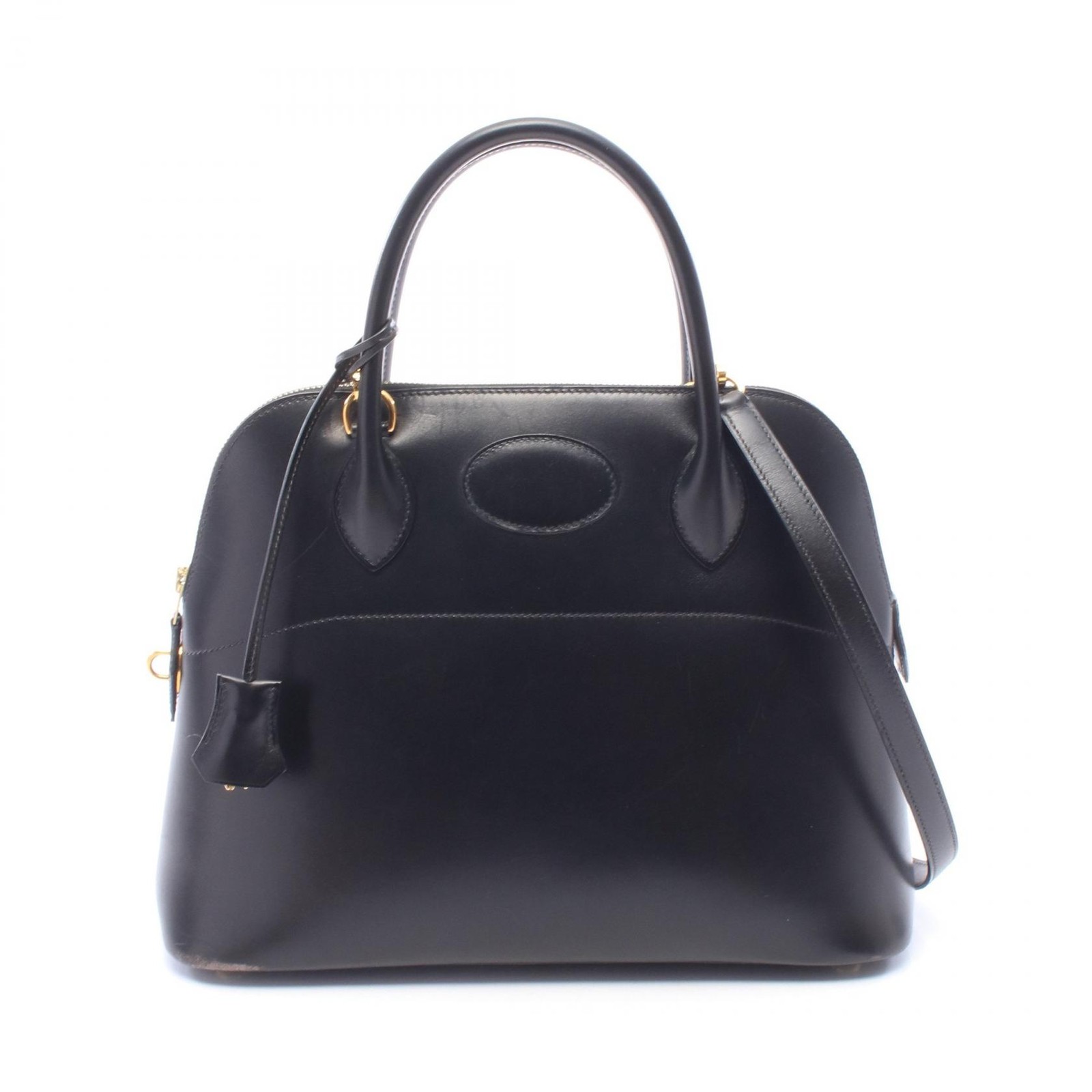 HERMES Bolide 31 Shoulder Handbag Box calf leather Black GHW Used Wpmen F