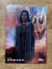 2025 Topps Chrome Star Wars Leia Organa 80 Reywave Refractor NM