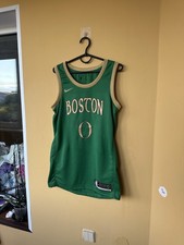 Nike Men's Jayson Tatum NBA City Edition Swingman Jersey Clover/Gold Size S