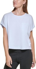 Calvin Klein Womens Bungee Hem Pocket Athletic T-Shirt L NEW 40  PF2T3849