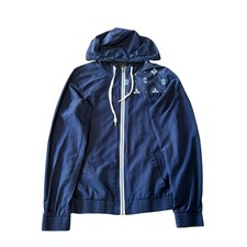 Empyre Windbreaker Jacket Womens Size M Medium Blue Full Zip Hooded Pockets Coat