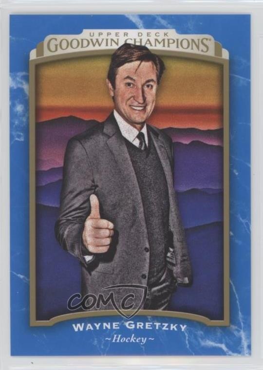 2017 Upper Deck Goodwin Champions Royal Blue Wayne Gretzky #30 Hockey HOF Card