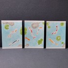 ACEO Original Watercolor Painting Koi Pond Fish Triptych KatieBearDesigns — photo 2