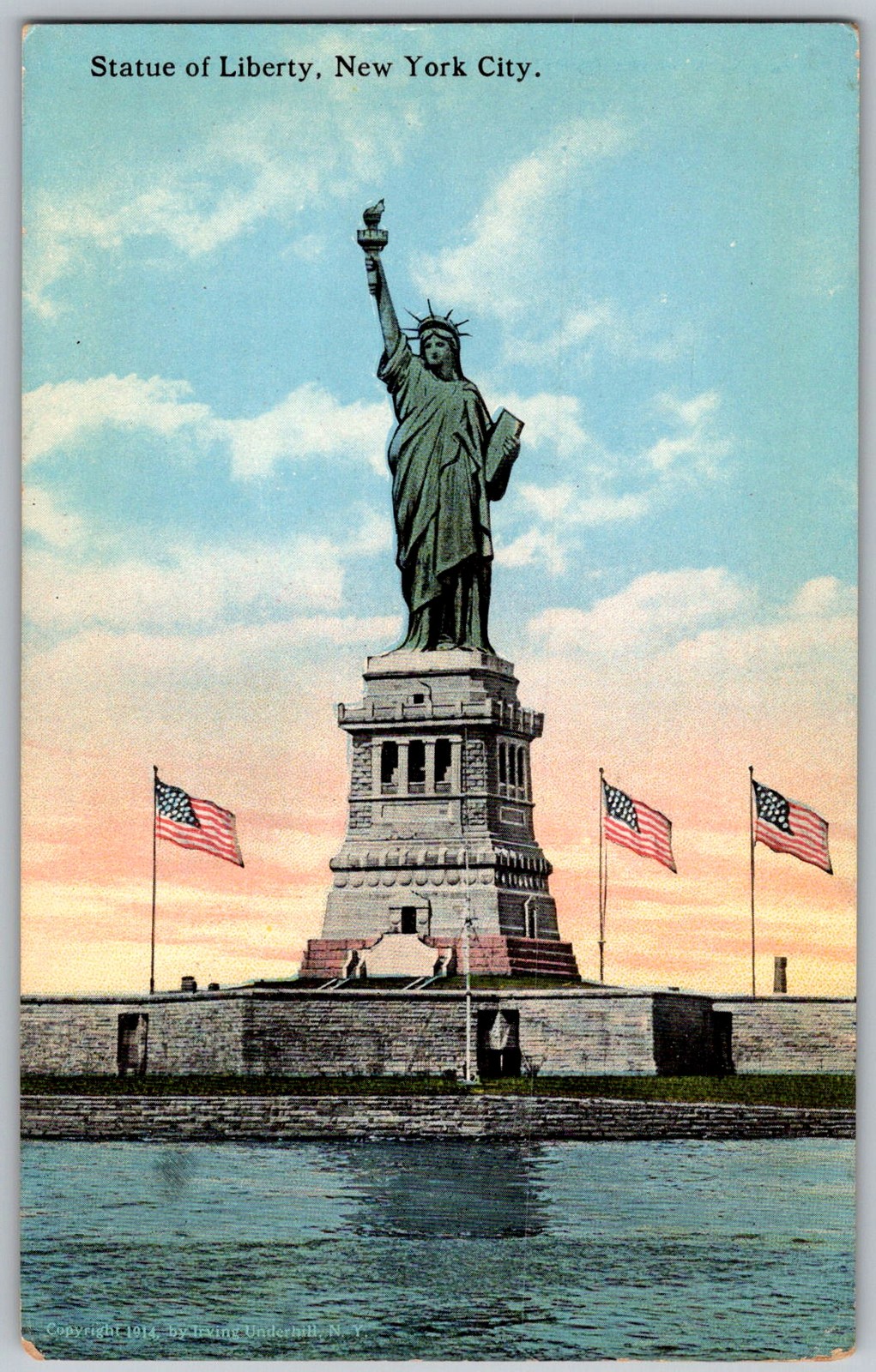 Antique Postcard Statue Of Liberty New York City, NY 1910s