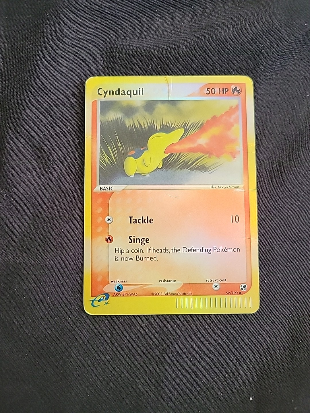 Cyndaquil Sandstorm e-Series Near Mint 59/100 Reverse Holo Pokémon Common