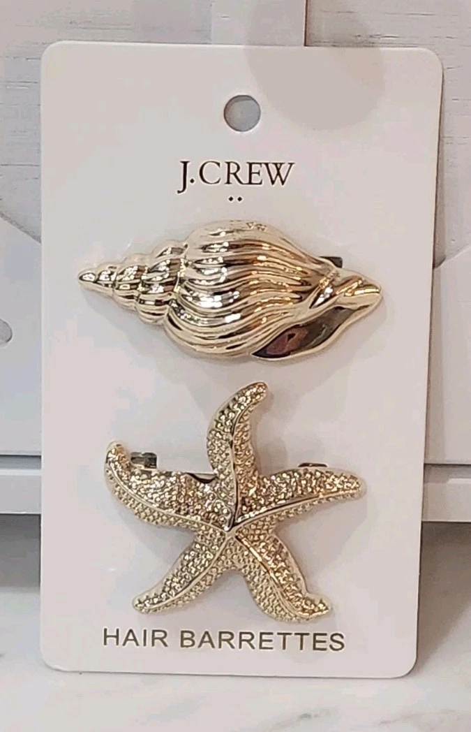 $40 NWT J. Crew Yellow Pink Embroidered Beaded Palm Tree Barrettes Hair Clips J.CREW Hair Barrettes for Women for sale | eBay main image 4