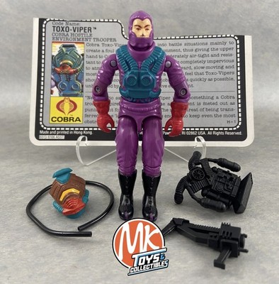 1988 GI JOE 3.75  - TOXO-VIPER (V1 / S7) w/ ACCESSORIES & FILECARD