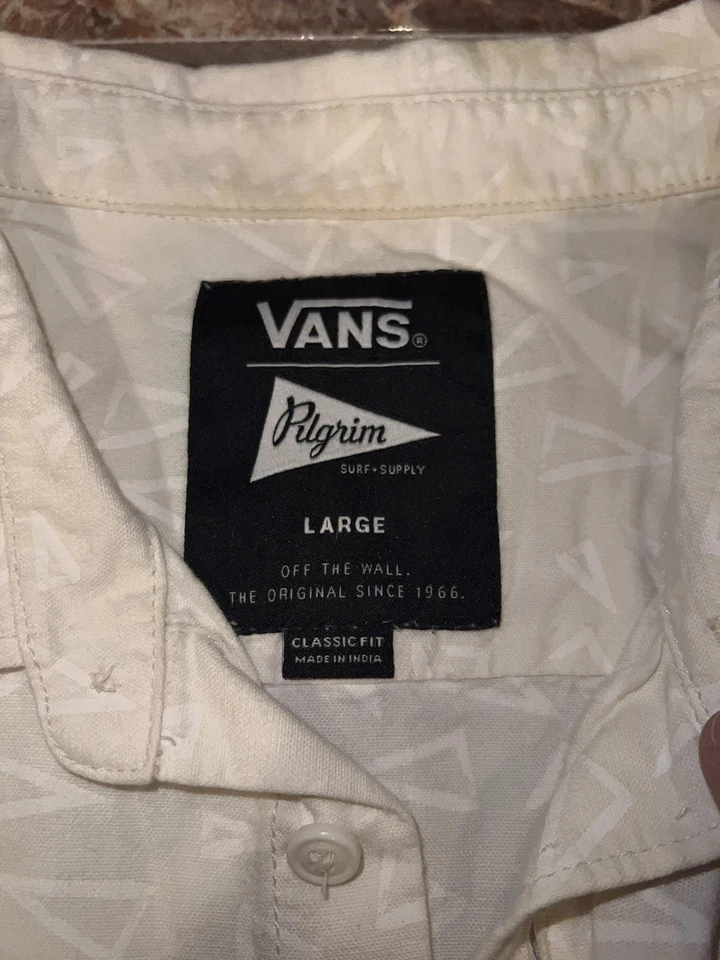Camisa de manga corta con botones Vans Pilgrim Surf Supply talla L Y2K Foto 2 de 4