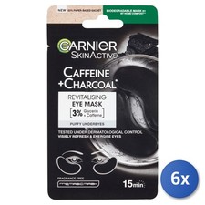 Image of 6X Garnier Face Eye Mask Caffeine + Carbon