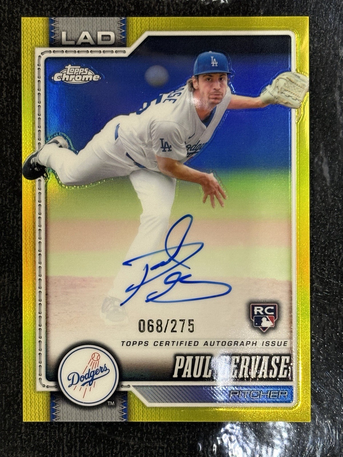 26 Topps Chrome Paul Servase Auto /275 RC view 1