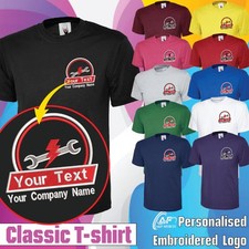 Personalised Embroidered Car Mechanic Crew Uniform T-Shirt Garage Workshop Wear