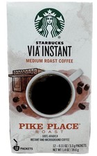 Starbucks Pike Place Via Instant Coffee - 12 Packets Per Box Medium Roast