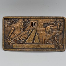 Belt Buckle Brass Robbins Awards 5 Years Service