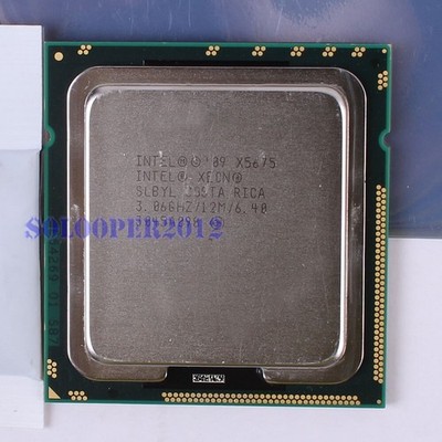     Xeon X5675 LGA 1366/Socket B (SLBYL) CPU Processor 3.06 GHz *vv