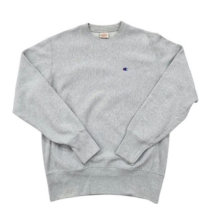Champion Reverse Weave Heather Grey Crewneck Sweatshirt L Large