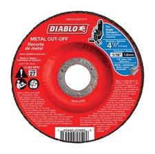 Diablo DBD045063701F Type 27 Aluminum Oxide Metal Cut-Off Disc 4-1/2 Dia. in.