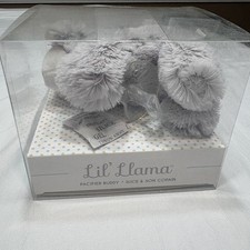Lil Llama Pacifier Buddy, Soft Gray Plush, Baby Boy/Girl, Soothing, NIB