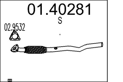 MTS 01.40281 Exhaust Pipe for OPEL