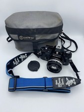 Nikon EM 35mm SLR Film Camera with Series E 50mm f/1.8 Lens Strap Case Tested