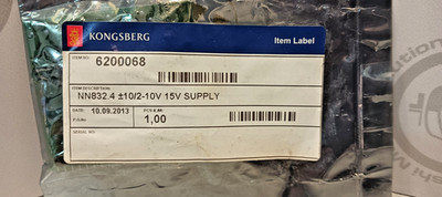 Kongsberg 6200068 NN832.4 ±10/2-10V 15V SUPPLY PCB SSU 8810 NOR Control New SHIP