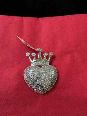 Love Is King Sterling Silber Anhänger mit Moissanit Diamanten